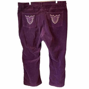 Denim 24/7 Stretch Comfort Corduroy Embroidery Pocket Jeans Women Plus 24W